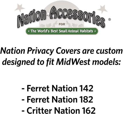 Show full view: MidWest Ferret Nation & Critter Nation Ferret Cage Cover, Black slide 5 of 6