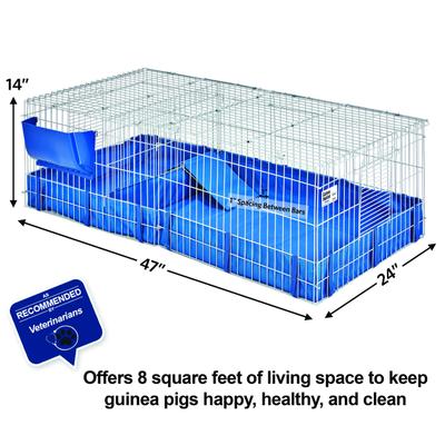 Show full view: MidWest Guinea Habitat Deluxe Guinea Pig Cage + Carefresh Small Animal Bedding, Natural, 60-L slide 4 of 9