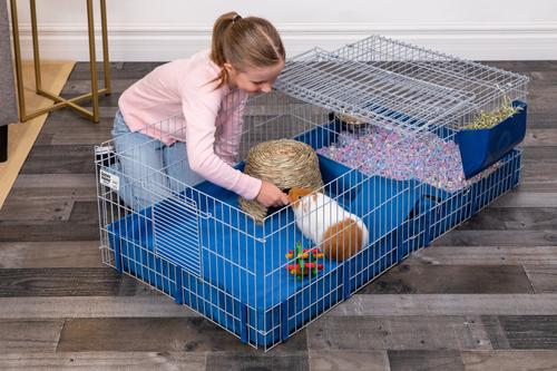 Show full view: MidWest Guinea Habitat Deluxe Guinea Pig Cage + Carefresh Small Animal Bedding, Natural, 60-L slide 5 of 9
