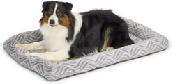 MidWest Homes for Pets Quiet Time Deluxe Wave Bolster Dog & Cat Bed, Gray, Large slide 1 of 6