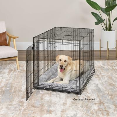 Show full view: MidWest Homes for Pets Quiet Time Deluxe Wave Bolster Dog & Cat Bed, Gray, Large slide 4 of 7