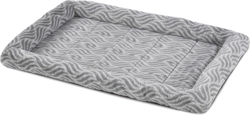 Show full view: MidWest Homes for Pets Quiet Time Deluxe Wave Bolster Dog & Cat Bed, Gray, Large slide 3 of 7