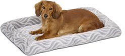 MidWest Homes for Pets Quiet Time Deluxe Wave Bolster Dog & Cat Bed, Gray, Medium