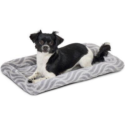 MidWest Homes for Pets MidWest Homes for Pets Quiet Time Deluxe Wave Bolster Dog & Cat Bed, Gray, Small: 22-inch