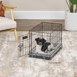 MidWest Homes for Pets Quiet Time Deluxe Wave Bolster Dog & Cat Bed, Gray, Small: 22-inch slide 2 of 7