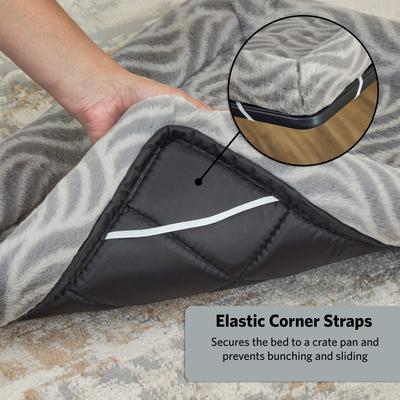 Show full view: MidWest Homes for Pets Quiet Time Deluxe Wave Bolster Dog & Cat Bed, Gray, Small: 24-inch slide 5 of 7