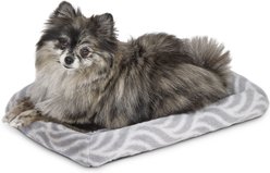 MidWest Homes for Pets Quiet Time Deluxe Wave Bolster Dog & Cat Bed, Gray, X-Small