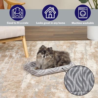 Show full view: MidWest Homes for Pets Quiet Time Deluxe Wave Bolster Dog & Cat Bed, Gray, X-Small slide 2 of 7