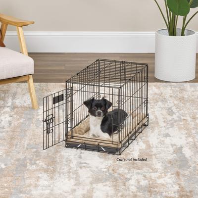 Show full view: MidWest Homes for Pets Quiet Time Deluxe Wave Bolster Dog & Cat Bed, Tan, Small: 22-inch slide 5 of 8