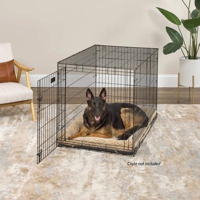 Show full view: MidWest Homes for Pets Quiet Time Deluxe Wave Bolster Dog & Cat Bed, Tan, X-Large slide 4 of 7