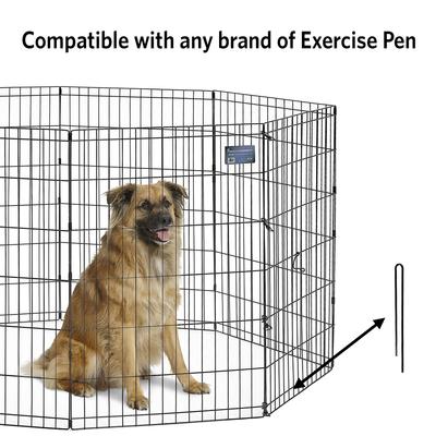 Show full view: MidWest Homes for Pets Replacement Dog Exercise Pen Ground Stakes, Black, 8 count slide 2 of 4