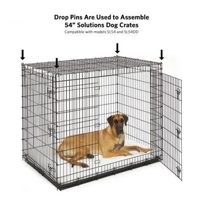 Show full view: MidWest Homes for Pets Replacement Solutions Series Drop Pin for SL45/SL54DD Dog Crates, Black slide 2 of 4