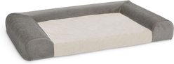 MidWest Homes for Pets Signature QuietTime Memory Foam Dog Bed Sofa, Gray, Large