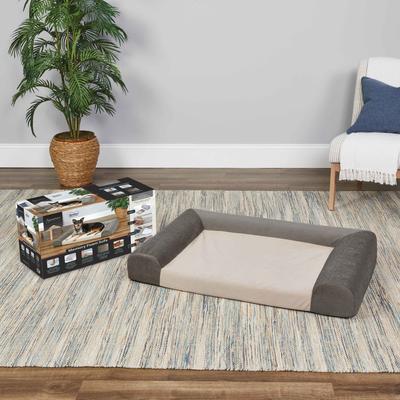 Show full view: MidWest Homes for Pets Signature QuietTime Memory Foam Dog Bed Sofa, Gray, Large slide 6 of 9