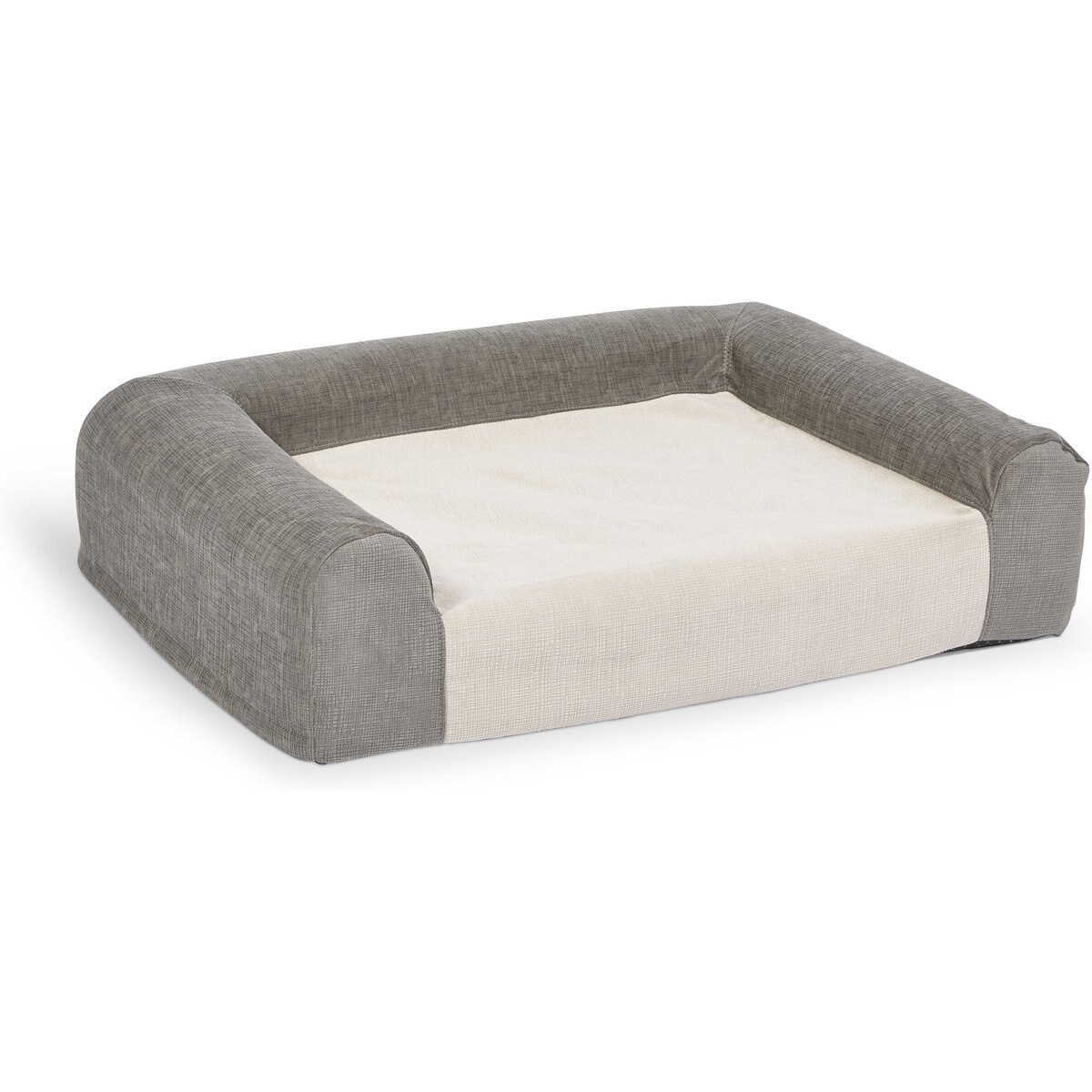 MidWest Homes for Pets Signature QuietTime Memory Foam Dog Bed Sofa, Gray, Small