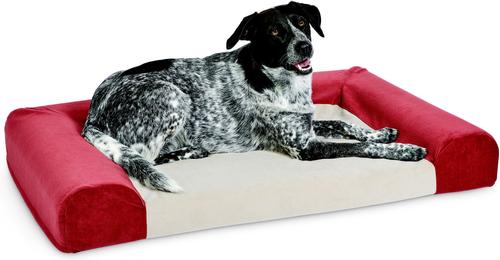 Show full view: MidWest Homes for Pets Signature QuietTime Memory Foam Dog Bed Sofa, Russet, Large slide 3 of 9