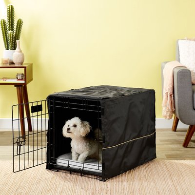 MidWest MidWest iCrate Double Door Collapsible Wire Dog Crate Kit, Black, 24 inch