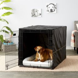 MidWest iCrate Double Door Collapsible Wire Dog Crate Kit, Black, 48 inch slide 1 of 8