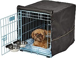 MidWest iCrate Double Door Collapsible Wire Dog Crate Kit, Blue, 24 inch