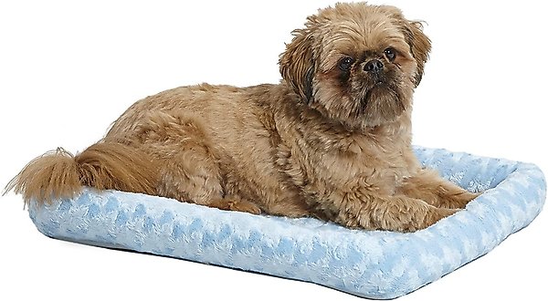 Show full view: MidWest iCrate Double Door Collapsible Wire Dog Crate Kit, Blue, 24 inch slide 2 of 6