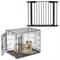 Show in main carousel: MidWest iCrate Fold & Carry Double Door Collapsible Dog Crate, 24 inch + Steel Pet Gate, Graphite, 29-in slide 1 of 9