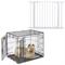Show in main carousel: MidWest iCrate Fold & Carry Double Door Collapsible Dog Crate, 24 inch + Steel Pet Gate, White, 29-in slide 1 of 9