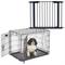 Show in main carousel: MidWest iCrate Fold & Carry Double Door Collapsible Dog Crate, 30 inch + Steel Pet Gate, Graphite, 29-in slide 1 of 9