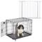 Show in main carousel: MidWest iCrate Fold & Carry Double Door Collapsible Dog Crate, 30 inch + Steel Pet Gate, White, 29-in slide 1 of 9