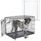 Show in main carousel: MidWest iCrate Fold & Carry Double Door Collapsible Dog Crate, 36 inch + Steel Pet Gate, White, 39-in slide 1 of 9