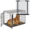 Show in main carousel: MidWest iCrate Fold & Carry Double Door Collapsible Dog Crate, 42 inch + Steel Pet Gate, Graphite, 39-in slide 1 of 9