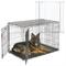 Show in main carousel: MidWest iCrate Fold & Carry Double Door Collapsible Dog Crate, 48 inch + Steel Pet Gate, White, 39-in slide 1 of 9
