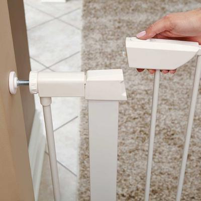 Show full view: MidWest iCrate Fold & Carry Double Door Collapsible Dog Crate, 48 inch + Steel Pet Gate, White, 39-in slide 9 of 9