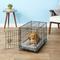 Show in main carousel: MidWest iCrate Fold & Carry Double Door Collapsible Wire Crate, 22 inch + Quiet Time Ombre Swirl Dog Crate Mat, Grey, 22-in slide 9 of 10