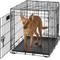 Show in main carousel: MidWest iCrate Fold & Carry Double Door Collapsible Wire Crate, 24 inch + Quiet Time Ombre Swirl Dog Crate Mat, Grey, 24-in slide 2 of 10