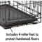 Show in main carousel: MidWest iCrate Fold & Carry Double Door Collapsible Wire Crate, 24 inch + Quiet Time Ombre Swirl Dog Crate Mat, Grey, 24-in slide 4 of 10