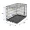 Show in main carousel: MidWest iCrate Fold & Carry Double Door Collapsible Wire Crate, 30 inch + Quiet Time Ombre Swirl Dog Crate Mat, Grey, 30-in slide 3 of 10