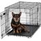 Show in main carousel: MidWest iCrate Fold & Carry Double Door Collapsible Wire Crate, 36 inch + Quiet Time Ombre Swirl Dog Crate Mat, Grey, 36-in slide 2 of 10