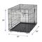 Show in main carousel: MidWest iCrate Fold & Carry Double Door Collapsible Wire Crate, 36 inch + Quiet Time Ombre Swirl Dog Crate Mat, Grey, 36-in slide 3 of 10