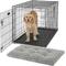 Show in main carousel: MidWest iCrate Fold & Carry Double Door Collapsible Wire Crate, 48 inch + Quiet Time Ombre Swirl Dog Crate Mat, Grey, 48-in slide 1 of 10