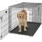 Show in main carousel: MidWest iCrate Fold & Carry Double Door Collapsible Wire Crate, 48 inch + Quiet Time Ombre Swirl Dog Crate Mat, Grey, 48-in slide 2 of 10