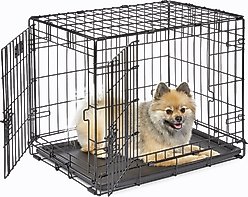 MidWest iCrate Fold & Carry Double Door Collapsible Wire Dog Crate, 24 inch slide 2 of 9