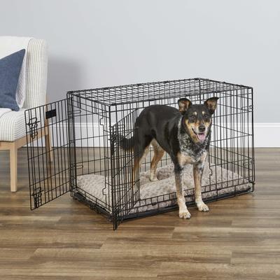Show full view: MidWest iCrate Fold & Carry Double Door Collapsible Wire Dog Crate, 36 inch + KONG Classic Dog Toy, Large slide 4 of 9