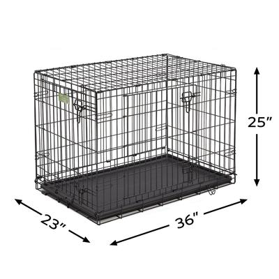 Show full view: MidWest iCrate Fold & Carry Double Door Collapsible Wire Dog Crate, 36 inch slide 9 of 12
