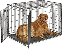 MidWest iCrate Fold & Carry Double Door Collapsible Wire Dog Crate, 42 inch slide 2 of 9