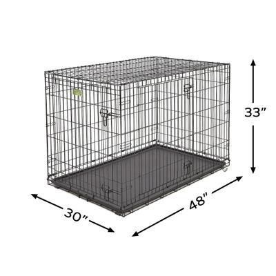 Show full view: MidWest iCrate Fold & Carry Double Door Collapsible Wire Dog Crate, 48 inch slide 9 of 12