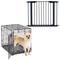 Show in main carousel: MidWest iCrate Fold & Carry Single Door Collapsible Dog Crate, 24 inch + Steel Pet Gate, Graphite, 29-in slide 1 of 9