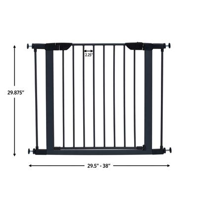 Show full view: MidWest iCrate Fold & Carry Single Door Collapsible Dog Crate, 24 inch + Steel Pet Gate, Graphite, 29-in slide 8 of 9