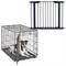 Show in main carousel: MidWest iCrate Fold & Carry Single Door Collapsible Dog Crate, 30 inch + Steel Pet Gate, Graphite, 29-in slide 1 of 9