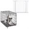 Show in main carousel: MidWest iCrate Fold & Carry Single Door Collapsible Dog Crate, 30 inch + Steel Pet Gate, White, 29-in slide 1 of 9
