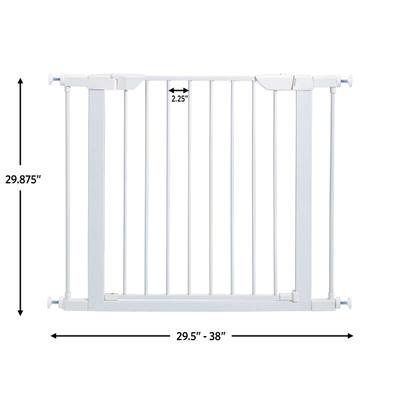 Show full view: MidWest iCrate Fold & Carry Single Door Collapsible Dog Crate, 30 inch + Steel Pet Gate, White, 29-in slide 8 of 9